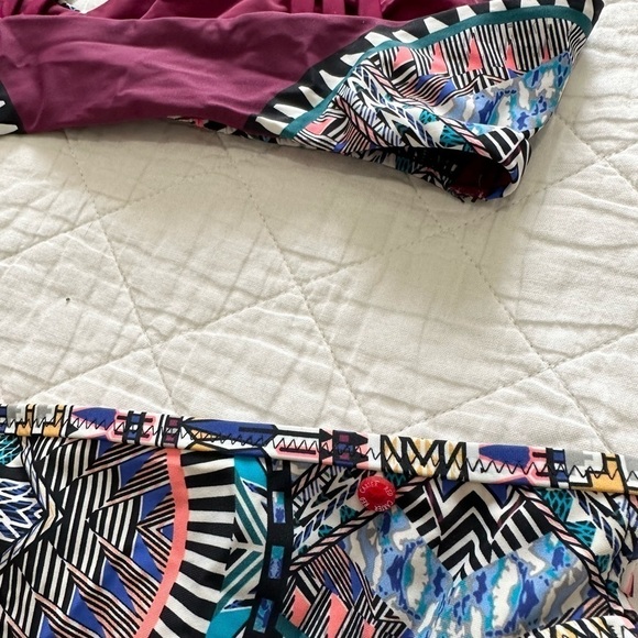Anthropology RED CARTER TRIBAL DAZE STRAPPY top and bikini bottom size XS - Picture 3 of 5